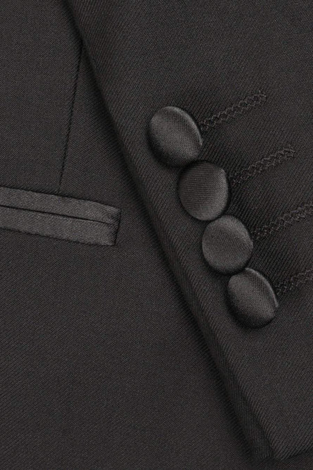 "Milan" Black Tuxedo Jacket Peak (Separates)