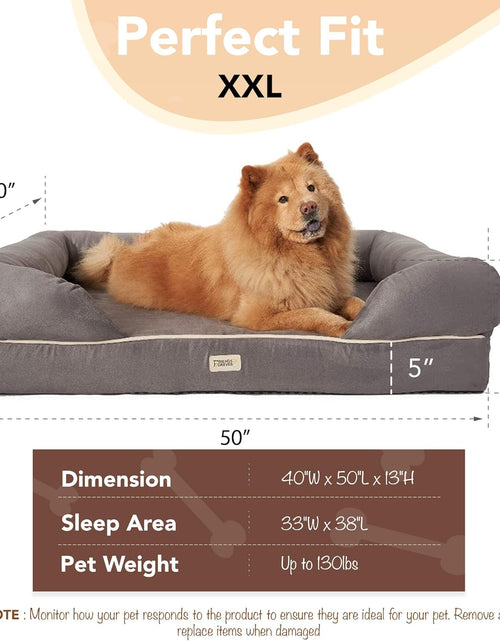 Load image into Gallery viewer, Orthopedic Dog Bed Lounge Sofa Removable Cover 100% Suede Mattress Memory-Foam with Bolster Rim Premium Prestige Edition
