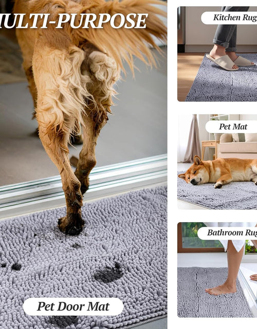 Load image into Gallery viewer, Cat Litter Mat, Litter Trapping Mat, 31"× 20" Cat Kitty Litter Rug with Waterproof Back, Super Soft for Cat'S Paws, Machine Washable, Navy Blue

