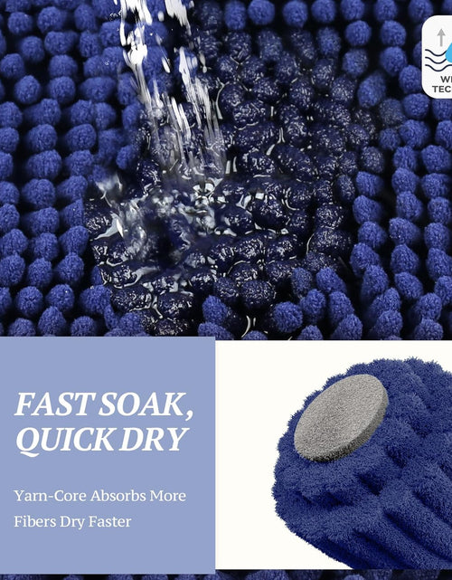 Load image into Gallery viewer, Cat Litter Mat, Litter Trapping Mat, 31"× 20" Cat Kitty Litter Rug with Waterproof Back, Super Soft for Cat'S Paws, Machine Washable, Navy Blue
