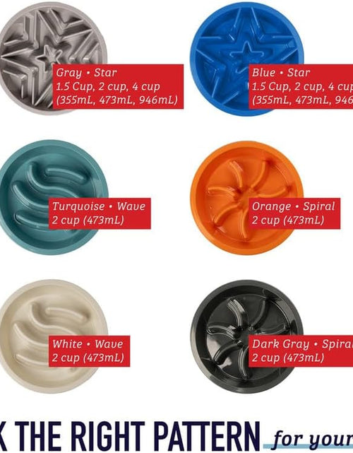 Load image into Gallery viewer, Leashboss Slow Feeder Dog Bowls - Cup Maze Puzzle Food Bowl with Feeder Holes, Fits into Elevated Pet Feeders - Slow Eating for Large, Medium &amp; Small Sized Breeds (2 Cup - 7.5-8 Inch Feeder Holes)
