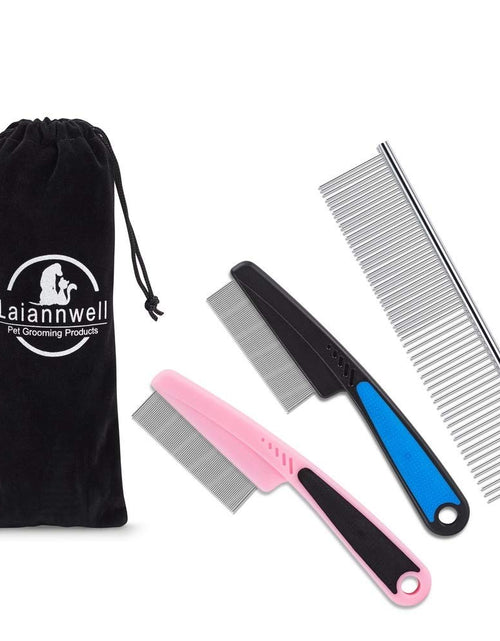 Load image into Gallery viewer, Cat Comb,Pet Comb  Professional Grooming Comb for Dog/Cat/Small Pets(3 Packs)
