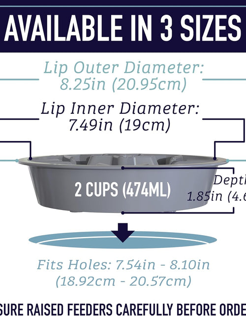 Load image into Gallery viewer, Leashboss Slow Feeder Dog Bowls - Cup Maze Puzzle Food Bowl with Feeder Holes, Fits into Elevated Pet Feeders - Slow Eating for Large, Medium &amp; Small Sized Breeds (2 Cup - 7.5-8 Inch Feeder Holes)
