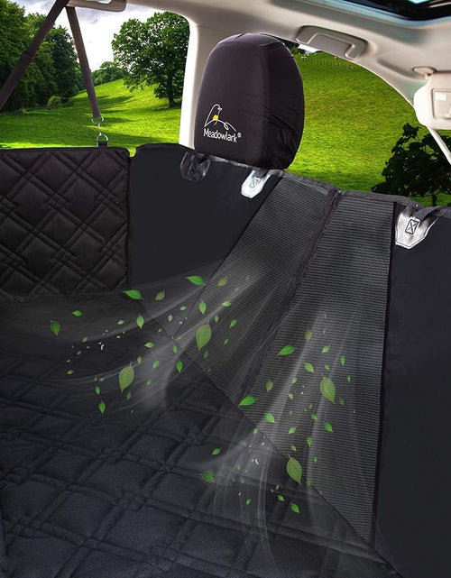Load image into Gallery viewer, Dog Car Seat Cover with Mesh Window, Heavy Duty Dog Seat Cover for Back Seat, Extra Padded Non-Slip Dog Hammock, Water-Resistant Back Seat Protector for Cars Trucks and Suvs (60" W X 64" L)
