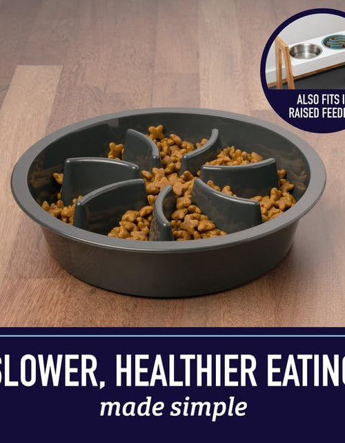 Load image into Gallery viewer, Leashboss Slow Feeder Dog Bowls - Cup Maze Puzzle Food Bowl with Feeder Holes, Fits into Elevated Pet Feeders - Slow Eating for Large, Medium &amp; Small Sized Breeds (2 Cup - 7.5-8 Inch Feeder Holes)
